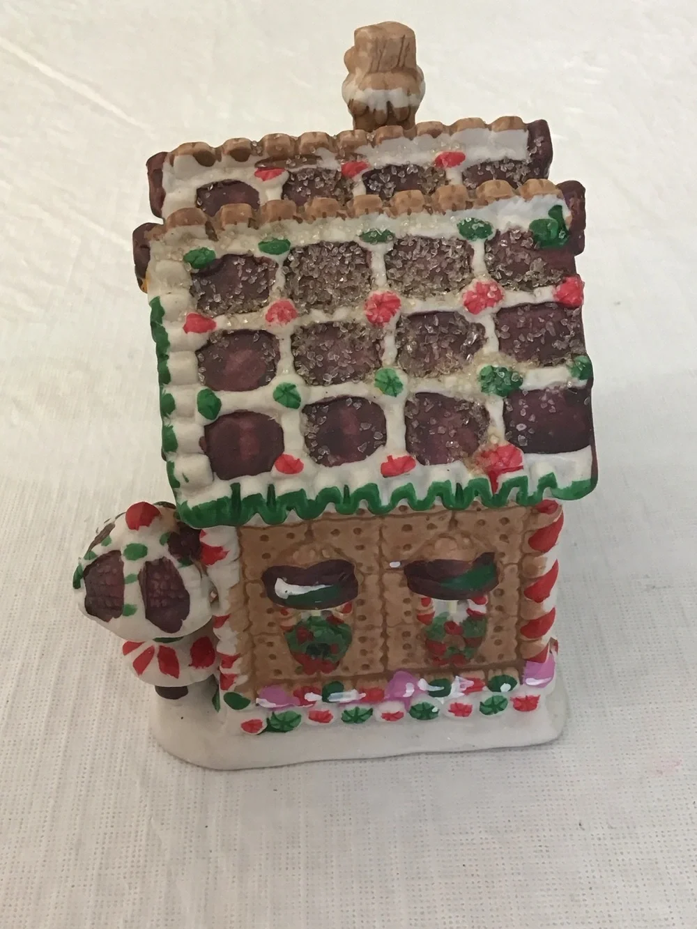 Festive Gingerbread House Holiday 2005- Pink & Multicolor